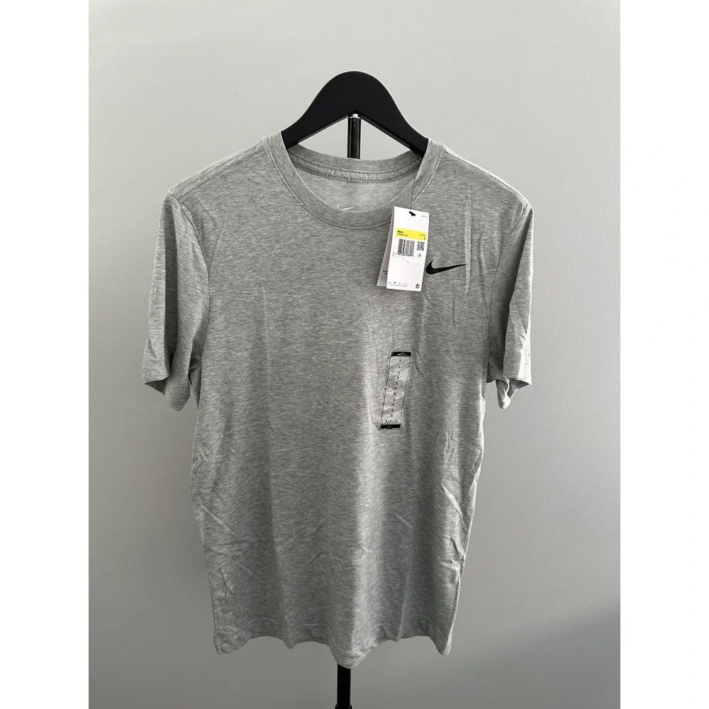 Nike Mens Dri-FIT Training T-Shirt Heathered Grey Small NWT